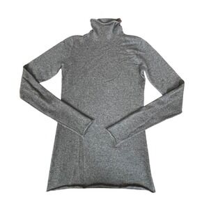 Cashmere Cashmere Womens Heather Gray 100% Cashmere Turtleneck Sweater Tunic